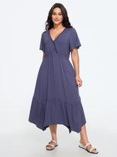 Supersoft Lace Trim Tiered Midi Dress