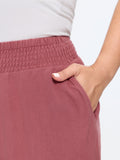 Shirred Waist Pocket Jogger Pants