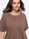 Cotton Raglan Sleeve Casual T-Shirt