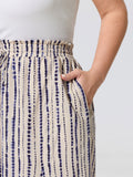 Striped Print Split Hem Gradient Blend Pants
