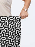 Geometric Print Pull-On Pants