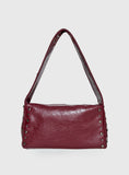 Kaiser Stud Detail Shoulder Bag Burgundy