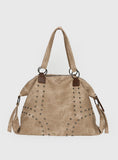 Brittin Stud Detail Shoulder Bag Beige