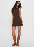 Alfalfa Corduroy Mini Dress Chocolate Petite