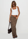 Saffrone Maxi Skirt Leopard