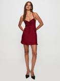 Glendon Mini Dress Burgundy