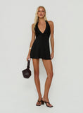 Tikaia Twist Halter Mini Dress Black