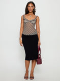 Zayliah Frill Detail Top Wine Check