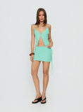 Kosmas Button Up Cami Top Turquoise