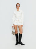 Caresse Cinched Denim Jacket White