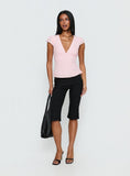 Dalanna Cap Sleeve Top Pink / Lemon Polka