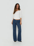 Buenos No Waist Low Rise Straight Leg Jeans Dark Indigo