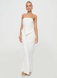 Mercer Linen Blend Maxi Skirt White