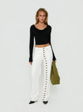 Penny Mid Rise Straight Leg Jeans White