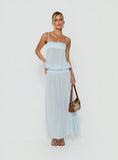 Gracia Blouson Maxi Dress Blue