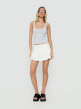 Raynah Micro Pleated Mini Skort White