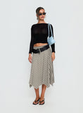 Cobee Asymmetrical Midi Skirt Multi Stripe