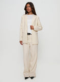 Crowd Pleaser Oversized Blazer Cream