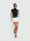 Nickei Denim Mini Skirt Ecru