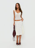 Quani Lace Midi Skirt Cream