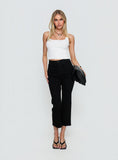 Cindee High Rise Cropped Jeans Jet Black