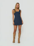 Dasha Mini Dress Navy Check