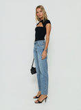 Fedela Mid Rise Tapered Jeans Light Vintage Blue