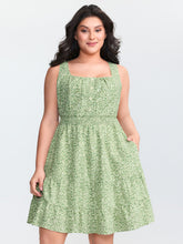 Breezy Floral Print Ruffled Hem Mini Dress