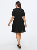 Gold Tone Button Front Slim-Fit Mini Dress