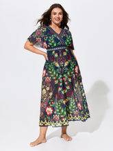 Sarong Set Floral Print One-Piece Swimsuit