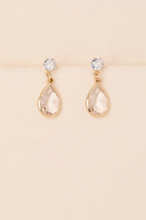 Dakota Gold Rhinestone Drop Earrings