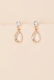 Dakota Gold Rhinestone Drop Earrings