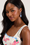 Sirona Light Blue Stone Drop Earrings