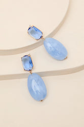 Sirona Light Blue Stone Drop Earrings
