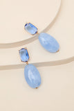 Sirona Light Blue Stone Drop Earrings