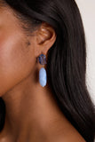Sirona Light Blue Stone Drop Earrings