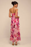 Shelby Pink Multi Floral Wrap Midi Dress