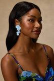 Elle Blue Floral Drop Earrings