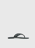 Lyana Eyelet Detail Sandals Black