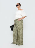Mckinley Mid Rise Wide Leg Jeans Camouflage Curve