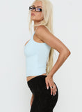 Kasper Cinched Tank Top Blue