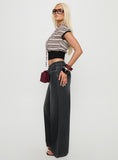 Ramos Low Rise Wide Leg Denim Jeans Dark Grey Wash