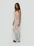 Wall Of Sound Sheer Lace Maxi Dress Antique White