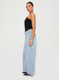 Ramos Low Rise Wide Leg Denim Jeans Light Blue Wash Petite