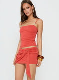 Isameika Wrap Sarong Skort Coral