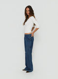 Buenos No Waist Low Rise Straight Leg Jeans Dark Indigo