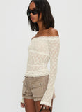 Mochapella Off The Shoulder Top White
