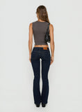 Naketa Ultra Low Rise Bootleg Jeans Raw Denim