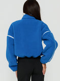 Sammee Polar Fleece Contrast Zip Through Jacket Blue / White