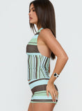 Vannah Halter Top Multi Stripe